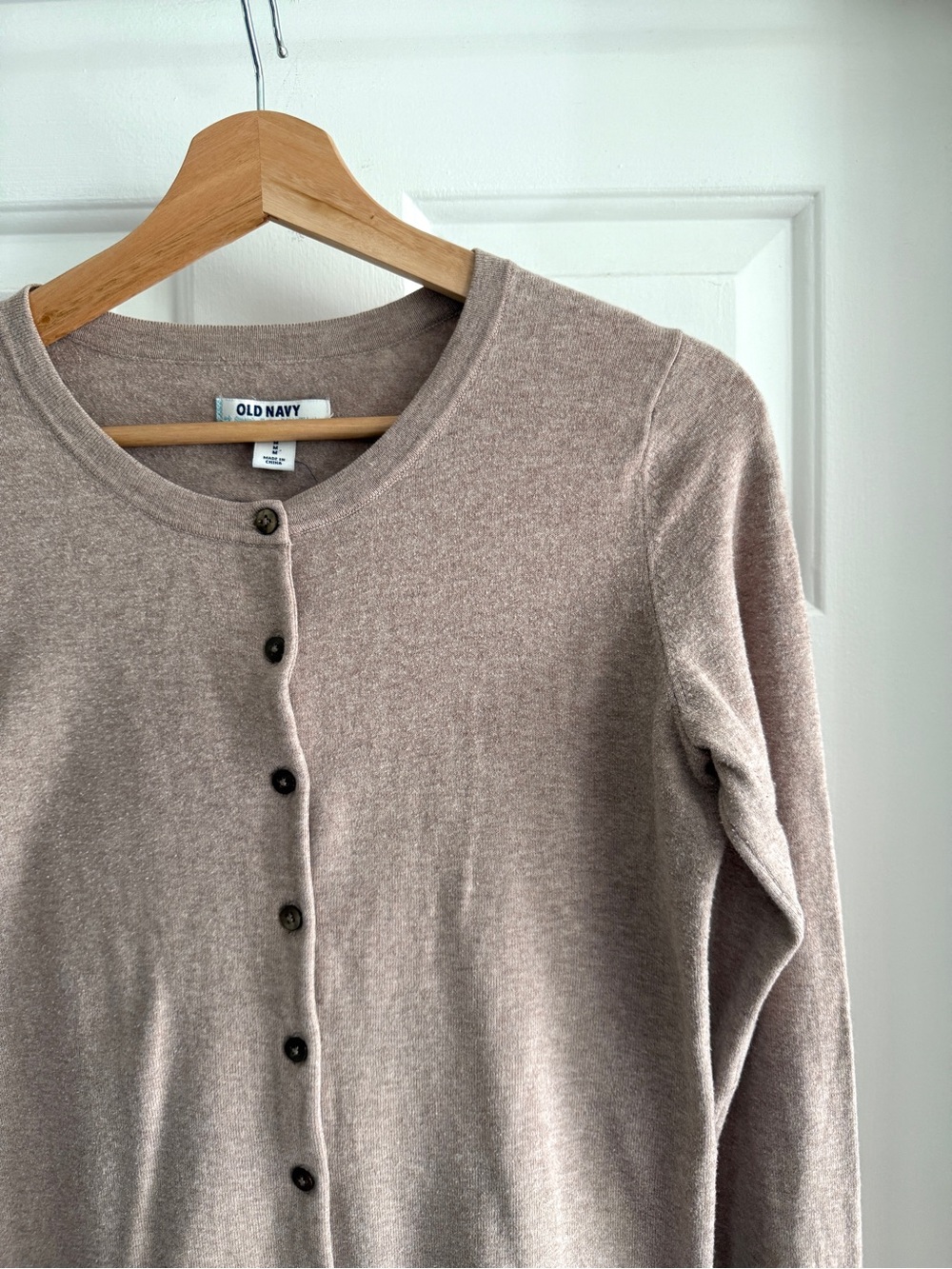 Old Navy Women's Light Taupe Button-Front Cardigan